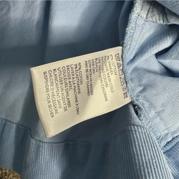 🎆 Urban Outfitters Paperbag Overall Skirt Corduroy Blue XS meadow cottage core - Picture 10 of 11